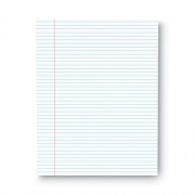 Universal Glue Top Pads, Narrow Rule, 50 White 8.5 x 11 Sheets, Dozen (41000)
