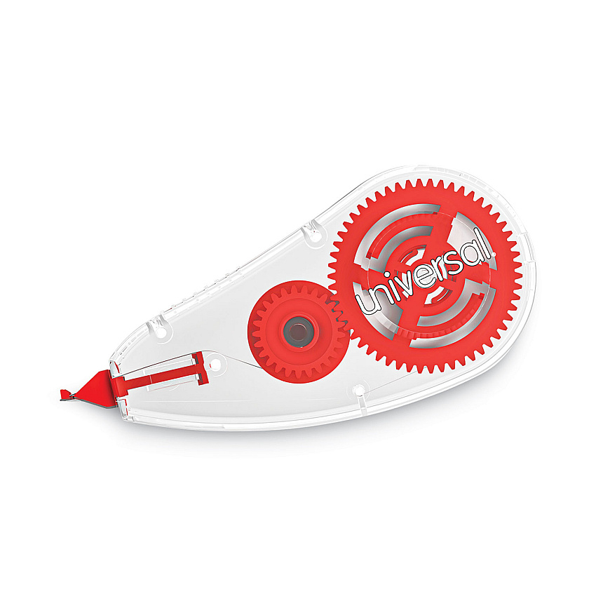 Universal Correction Tape Dispenser, Non-Refillable, White Applicator, 0.2" x 315", 6/Pack (UNV75606)