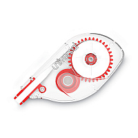 Universal Side-Application Correction Tape, Non-Refillable, Transparent Gray/Red Applicator,  0.2" x 393", 10/Pack (UNV75612)