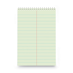 Universal Steno Pads, Pitman Rule, Red Cover, 60 Green-Tint 6 x 9 Sheets (76610)