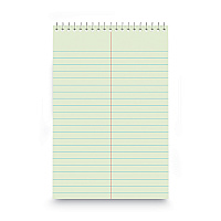 Universal Steno Pads, Gregg Rule, Red Cover, 80 Green-Tint 6 x 9 Sheets (UNV86920)