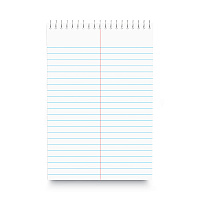 Universal Steno Pads, Gregg Rule, Red Cover, 80 White 6 x 9 Sheets (UNV96920)
