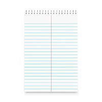Universal Steno Pads, Gregg Rule, Red Cover, 80 White 6 x 9 Sheets, 6/Pack (UNV96920PK)