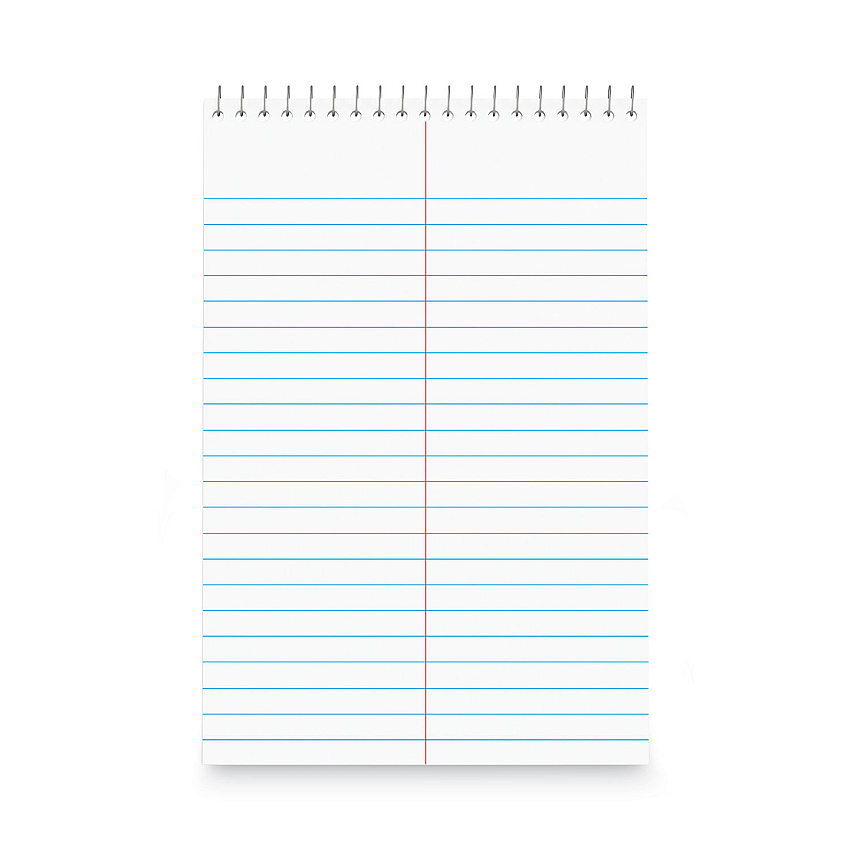 Universal Steno Pads, Gregg Rule, Red Cover, 80 White 6 x 9 Sheets, 6/Pack (UNV96920PK)