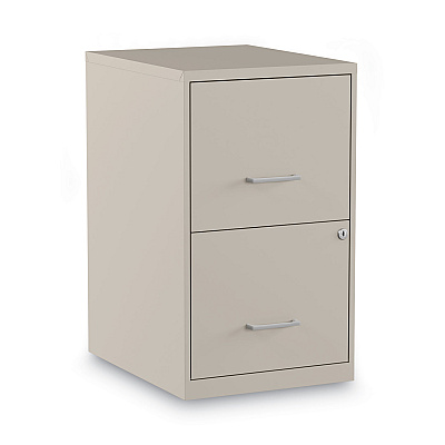 Alera Soho Vertical File Cabinet, 2 Drawers: File/File, Letter, Putty, 14" x 18" x 24.1" (ALESVF1824PY)