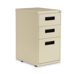 Alera File Pedestal, Left or Right, 3-Drawers: Box/Box/File, Legal/Letter, Putty, 14.96" x 19.29" x 27.75" (PABBFPY)