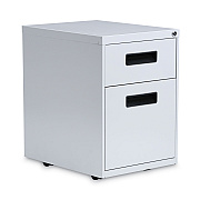 Alera File Pedestal, Left or Right, 2-Drawers: Box/File, Legal/Letter, Light Gray, 14.96" x 19.29" x 21.65" (ALEPABFLG)