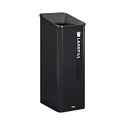 Rubbermaid Commercial Sustain Decorative Refuse with Recycling Lid, 15 gal, Metal/Plastic, Black (RCP2078967)