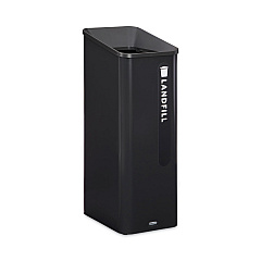 Rubbermaid Commercial Sustain Decorative Refuse with Recycling Lid, 15 gal, Metal/Plastic, Black (RCP2078967)