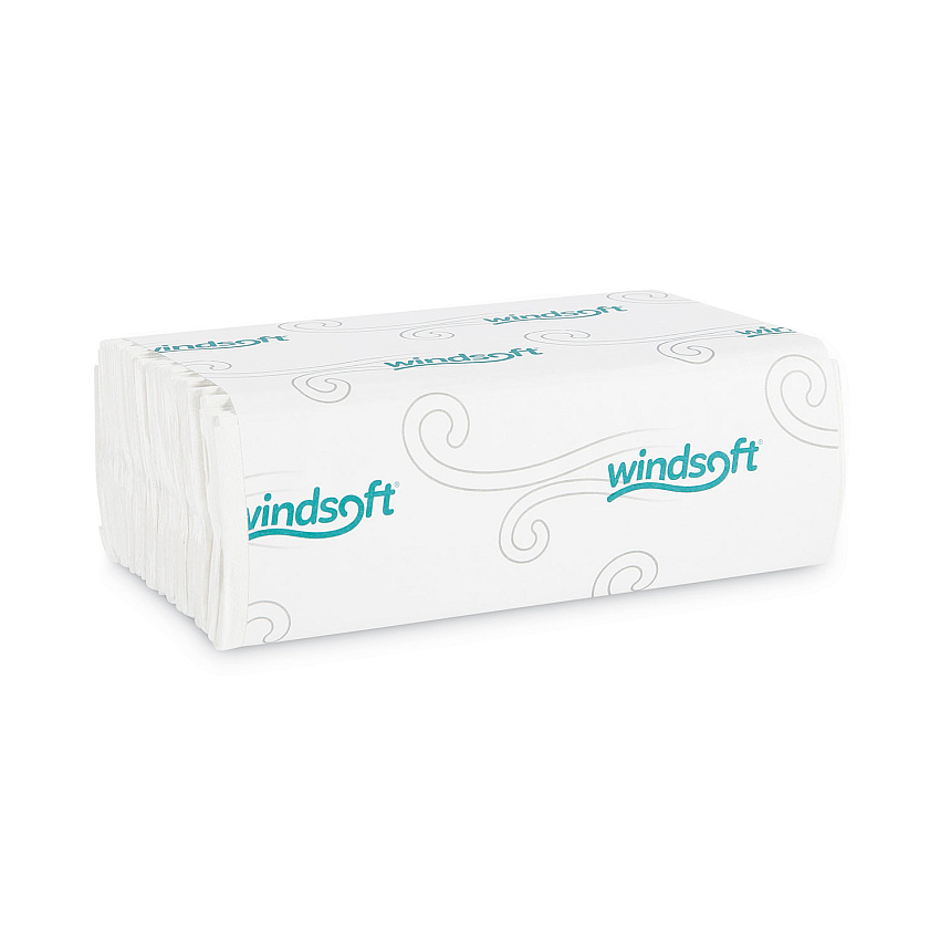 Windsoft C-Fold Paper Towels, 1-Ply, 10.2 x 13.25, White, 200/Pack, 12 Packs/Carton (WIN101)