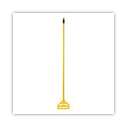 Boardwalk Quick Change Side-Latch Plastic Mop Head Handle, 60" Aluminum Handle, Yellow (BWK620)