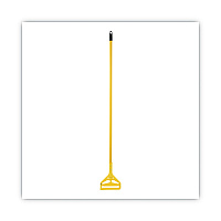 Boardwalk Quick Change Side-Latch Plastic Mop Head Handle, 60" Aluminum Handle, Yellow (BWK620)