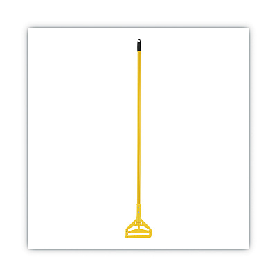 Boardwalk Quick Change Side-Latch Plastic Mop Head Handle, 60" Aluminum Handle, Yellow (BWK620)