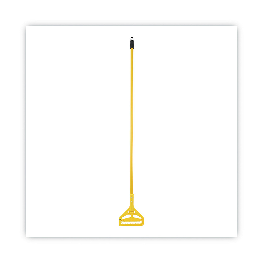 Boardwalk Quick Change Side-Latch Plastic Mop Head Handle, 60" Aluminum Handle, Yellow (BWK620)
