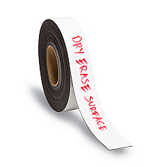 U Brands Dry Erase Magnetic Tape Roll, 2" x 50 ft, White (UBRFM2118)
