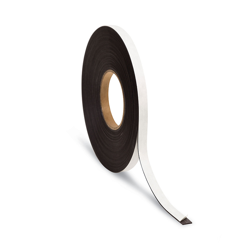 U Brands Magnetic Adhesive Tape Roll, 0.5" x 50 ft, Black (UBRFM2321)