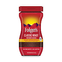 Folgers Instant Coffee Crystals, Classic Roast, 16oz Jar (FOL06922)