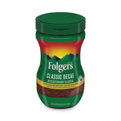 Folgers Instant Coffee Crystals, Decaf Classic, 8 oz (20630)