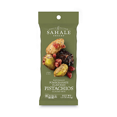 Sahale Snacks Glazed Mixes, Pomegranate Pistachio Almond, 1.5 oz Pouch, 18/Carton (SMU00019)