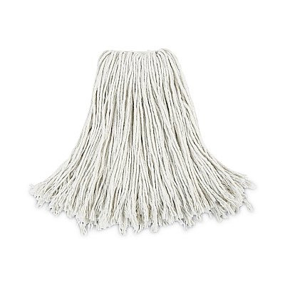 Boardwalk Cut-End Wet Mop Head, Cotton, No. 24, White 12/Carton (BWK2024CCT)