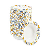 Boardwalk Deerfield Printed Paper Bowl, 12 oz, Coated/Soak Proof, Multicolor, 125/Pack, 8 Packs/Carton (BWKDEER12BOWL)