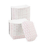 Boardwalk Paper Food Baskets, 2.5 lb Capacity, Red/White, 500/Carton (BWK30LAG250)