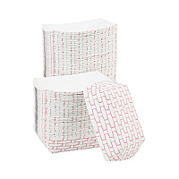 Boardwalk Paper Food Baskets, 2.5 lb Capacity, Red/White, 500/Carton (BWK30LAG250)