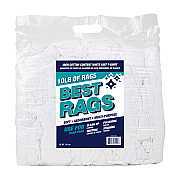 W43 T-shirt Cleaning Rags White New 10lb Bag (N2-W43-10BG)