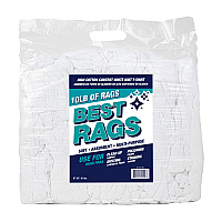 W43 T-shirt Cleaning Rags White New 10lb Bag (N2-W43-10BG)