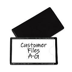 C-Line Slap-Stick Magnetic Label Holders, Side Load, 4.25 x 2.5, Black, 10/Pack (CLI87700)