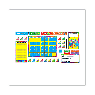 TREND Year Around Calendar Bulletin Board Set, 12-Month Calendar, 22" x 17", Assorted Colors, 106/Set (TEPT8096)
