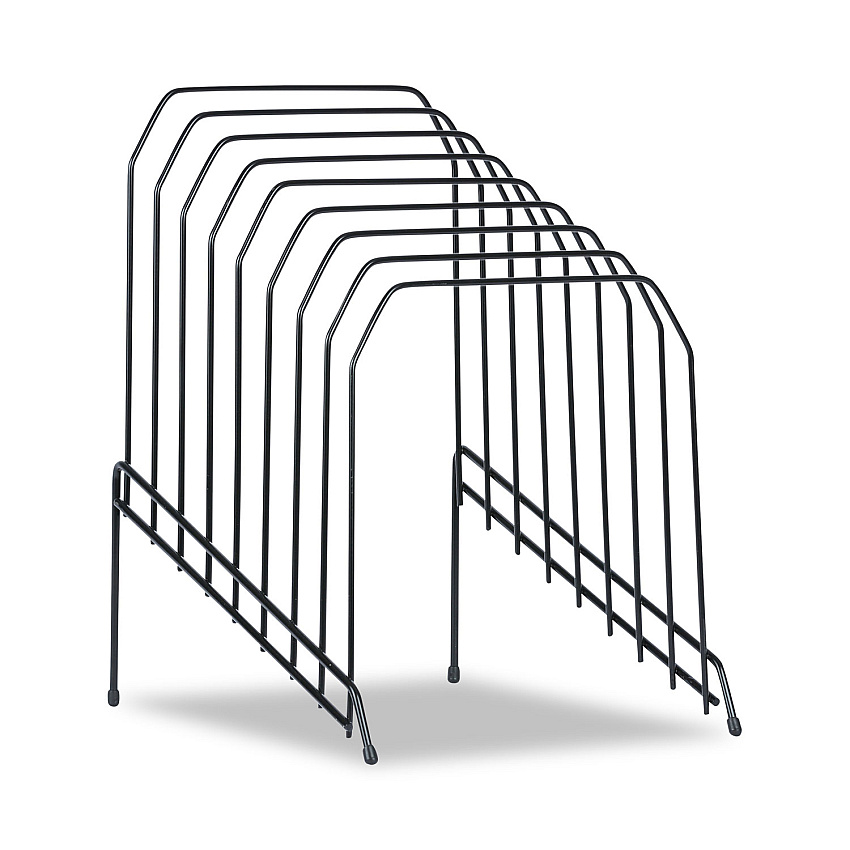 Universal Wire Tiered File Sorter, 8 Sections, Letter to Legal Size Files, 8" x 10.5" x 12.5", Black (UNV20070)