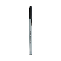 Universal Ballpoint Pen, Stick, Fine 0.7 mm, Black Ink, Gray/Black Barrel, Dozen (UNV27420)