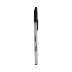 Universal Ballpoint Pen, Stick, Fine 0.7 mm, Black Ink, Gray Barrel, Dozen (27420)
