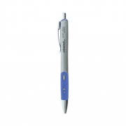 Universal Comfort Grip Gel Pen, Retractable, Medium 0.7 mm, Blue Ink, Silver Barrel, Dozen (39721)