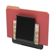 deflecto Stand Tall Wall File, Legal/Letter/Oversized Size, 9.25" x 10.63", Black (65504H)