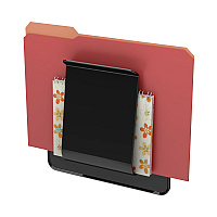 deflecto Stand Tall Wall File, Legal/Letter/Oversized Size, 9.25" x 10.63", Black (DEF65504H)