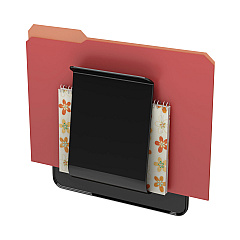 deflecto Stand Tall Wall File, Legal/Letter/Oversized Size, 9.25" x 10.63", Black (DEF65504H)