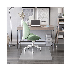 deflecto Antimicrobial Chair Mat, Rectangular, 45 x 53, Clear (DEFCM2E242AM)