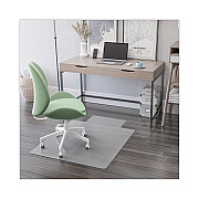 deflecto EconoMat All Day Use Chair Mat for Hard Floors, Flat Packed, 46 x 60, Lipped, Clear (DEFCM2E432F)