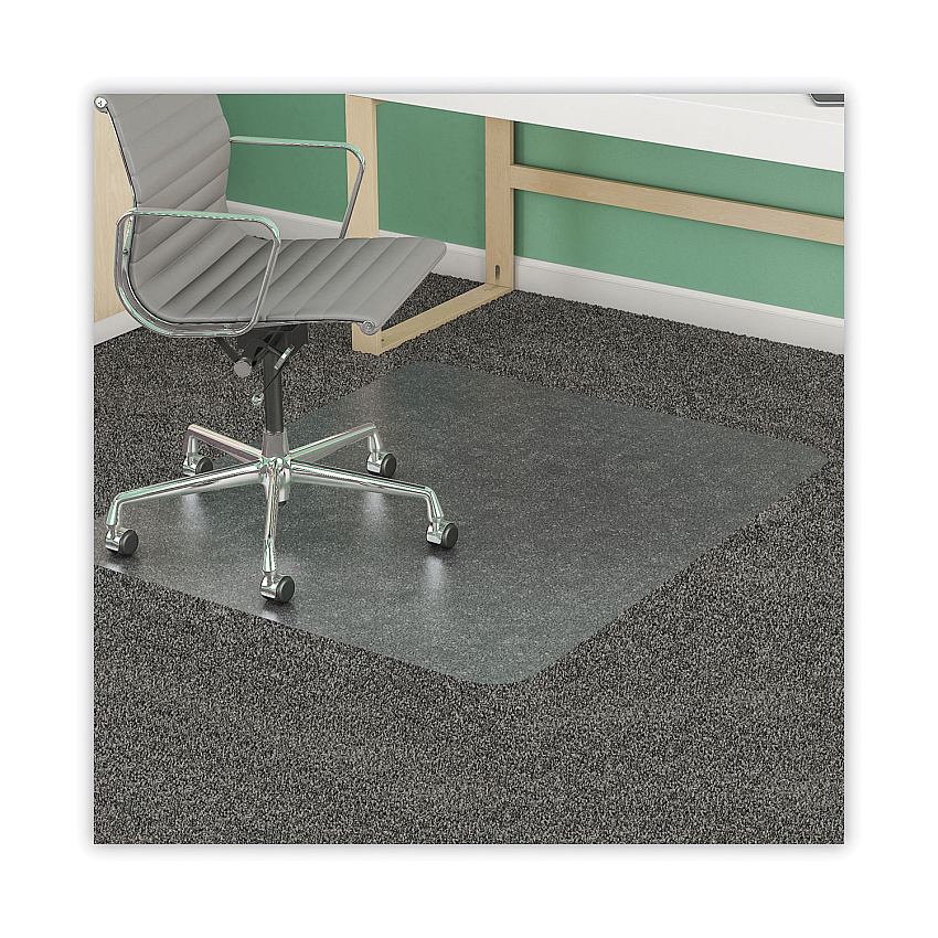 deflecto SuperMat Frequent Use Chair Mat for Medium Pile Carpet, 36 x 48, Rectangular, Clear (DEFCM14142)