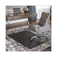 deflecto SuperMat Frequent Use Chair Mat for Medium Pile Carpet, 45 x 53, Rectangular, Black (DEFCM14242BLK)