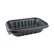 Pactiv Evergreen EarthChoice Entree2Go Takeout Container, 24 oz, 8.66 x 5.75 x 1.97, Black, Plastic, 300/Carton (PCTYCNB9X624000)