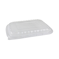 Pactiv Evergreen EarthChoice Entree2Go Takeout Container Vented Lid, 11.75 x 8.75 x 0.98, Clear, Plastic, 200/Carton (PCTYCNV12X9PPDL)