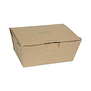 Pactiv Evergreen EarthChoice Tamper Evident OneBox Paper Box, 6.54 x 4.5 x 3.25, Kraft, 160/Carton (PCTNOB03KECTE)