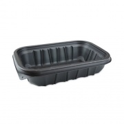 Pactiv Evergreen EarthChoice Entree2Go Takeout Container, 32 oz, 8.66 x 5.75 x 2.72, Black, 300/Carton (YCNB9X632000)