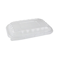 Pactiv Evergreen EarthChoice Entree2Go Takeout Container Vented Lid, 8.67 x 5.75 x 0.98, Clear, Plastic, 300/Carton (PCTYCNV9X6PPDL)