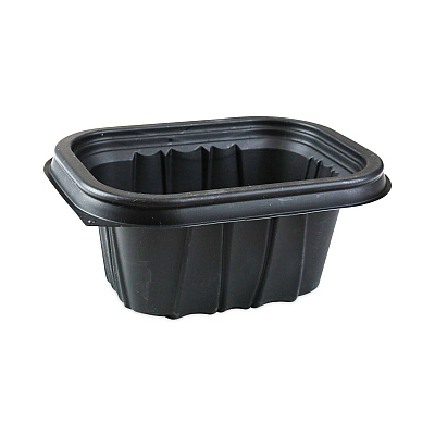 Pactiv Evergreen EarthChoice Entree2Go Takeout Container, 12 oz, 5.65 x 4.25 x 2.57, Black, Plastic, 600/Carton (PCTYCNB6X412000)