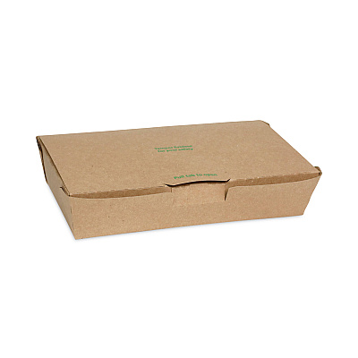 Pactiv Evergreen EarthChoice Tamper Evident OneBox Paper Box, 9 x 4.85 x 2, Kraft, 100/Carton (PCTNOB02KECTE)
