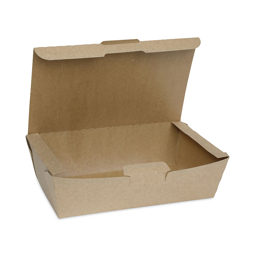 Pactiv Evergreen EarthChoice Tamper Evident OneBox Paper Box, 9.04 x 4.85 x 2.75, Kraft, 162/Carton (PCTNOB04SKECTE)